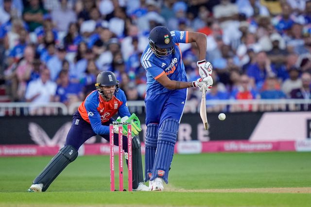 Harshit Rana of India hits a four during the Third Vitality T20 International match England vs India at Trent Bridge, Nottingham, United Kingdom on 07 July 2026

(Photo by Maynard Manyowa/News Images)