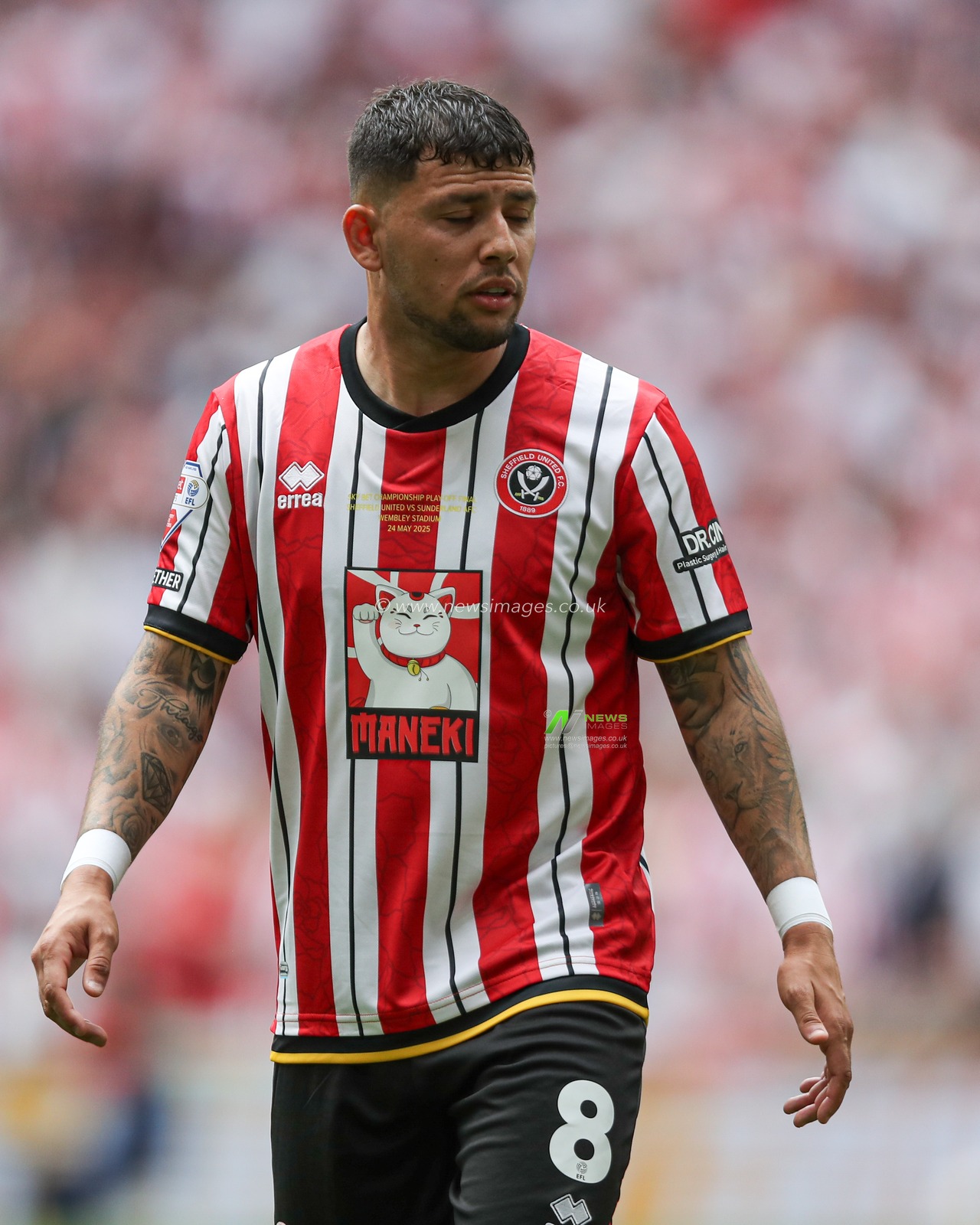 Gustavo Hamer of Sheffield United during the Sky Bet Championship Playoff Final match Sheffield United vs Sunderland at Wembley Stadium, London, United Kingdom, 24th May 2025

(Photo by Izzy Poles/News Images)