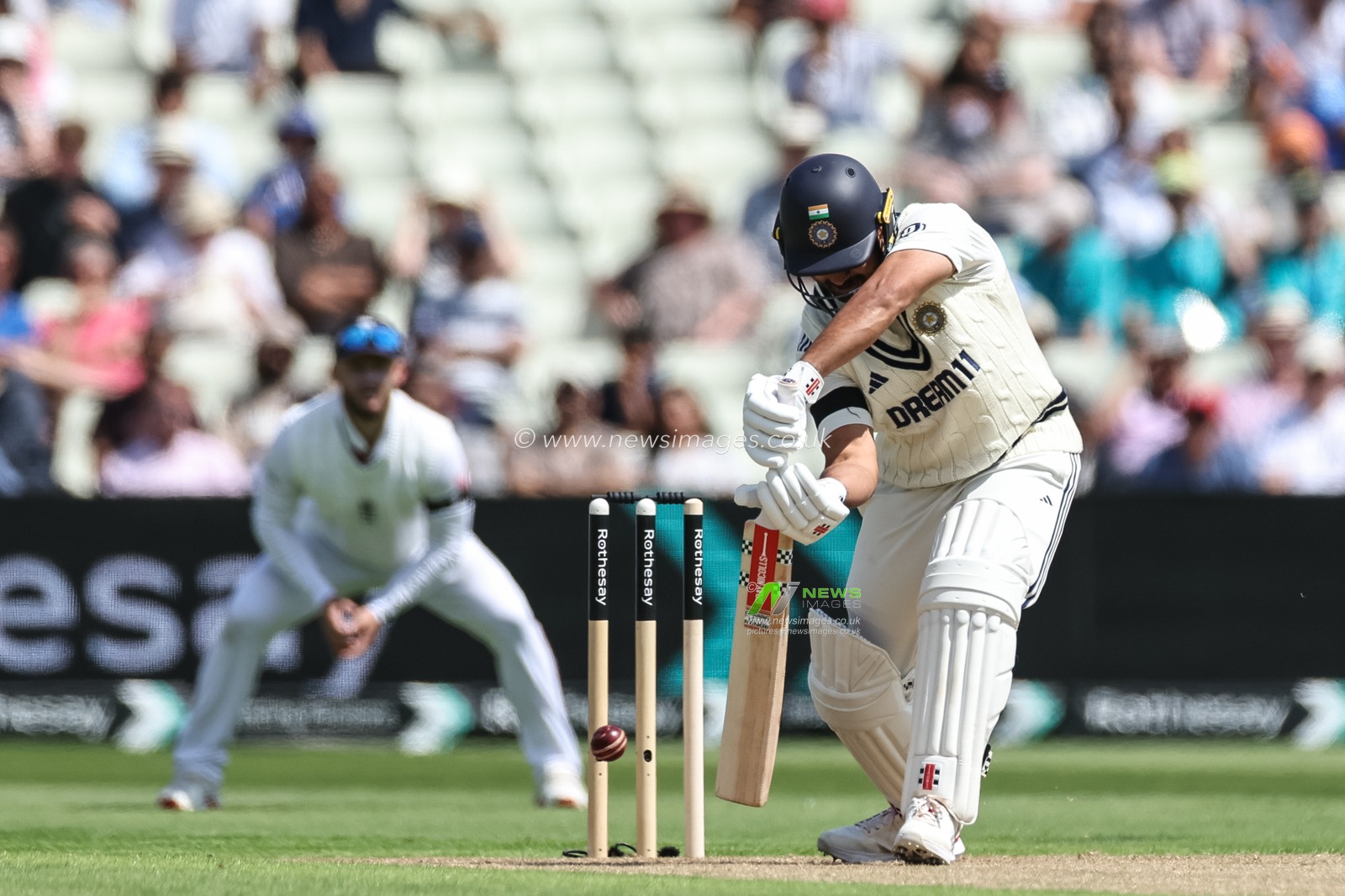Karun Nair of India hits a four (4) during the 2nd Rothesay Test Match Day 1 England vs India at Edgbaston, Birmingham, United Kingdom, 2nd July 2025

(Photo by Mark Cosgrove/News Images)
