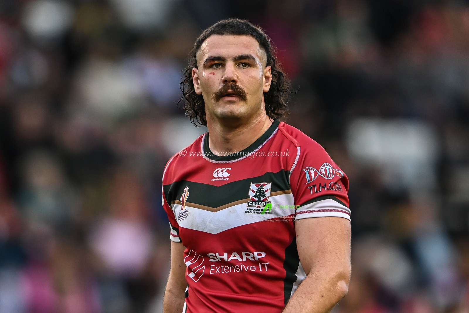 Khalil Rahme of Lebanon during the Rugby League World Cup 2021 match Ireland vs Lebanon at Leigh Sports Village, Leigh, United Kingdom, 23rd October 2022

(Photo by Craig Thomas/News Images)