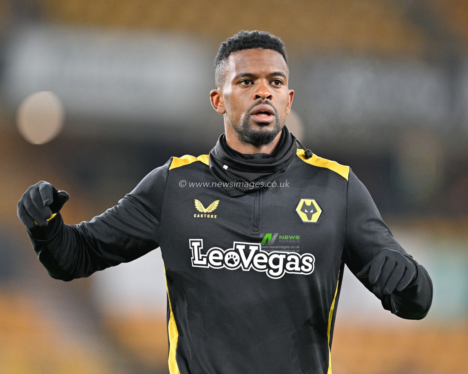 NÃ©lson Semedo of Wolverhampton Wanderers warms up ahead of the match, during the Emirates FA Cup Third Round Replay match Wolverhampton Wanderers vs Brentford at Molineux, Wolverhampton, United Kingdom, 16th January 2024

(Photo by Cody Froggatt/News Images)