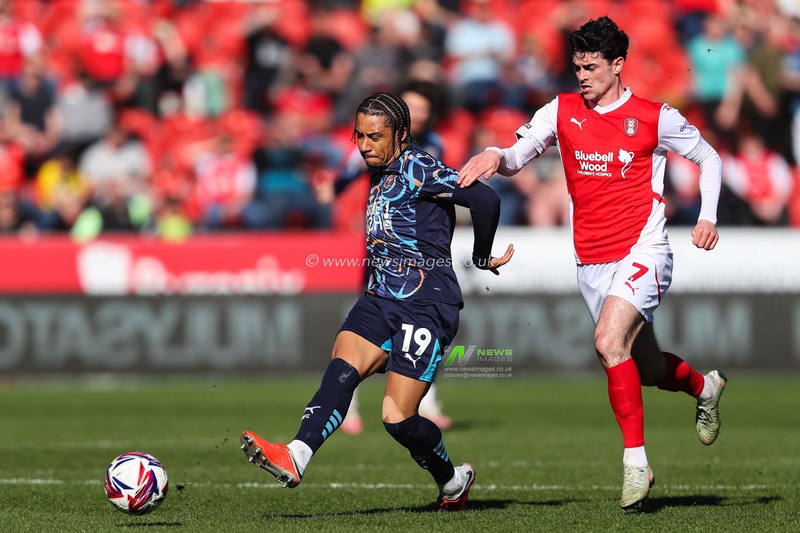 Samuel Silvera of Blackpool passes the ball during the Sky Bet League 1 match Rotherham United vs Blackpool at New York Stadium, Rotherham, United Kingdom, 5th April 2025

(Photo by Gareth Evans/News Images)