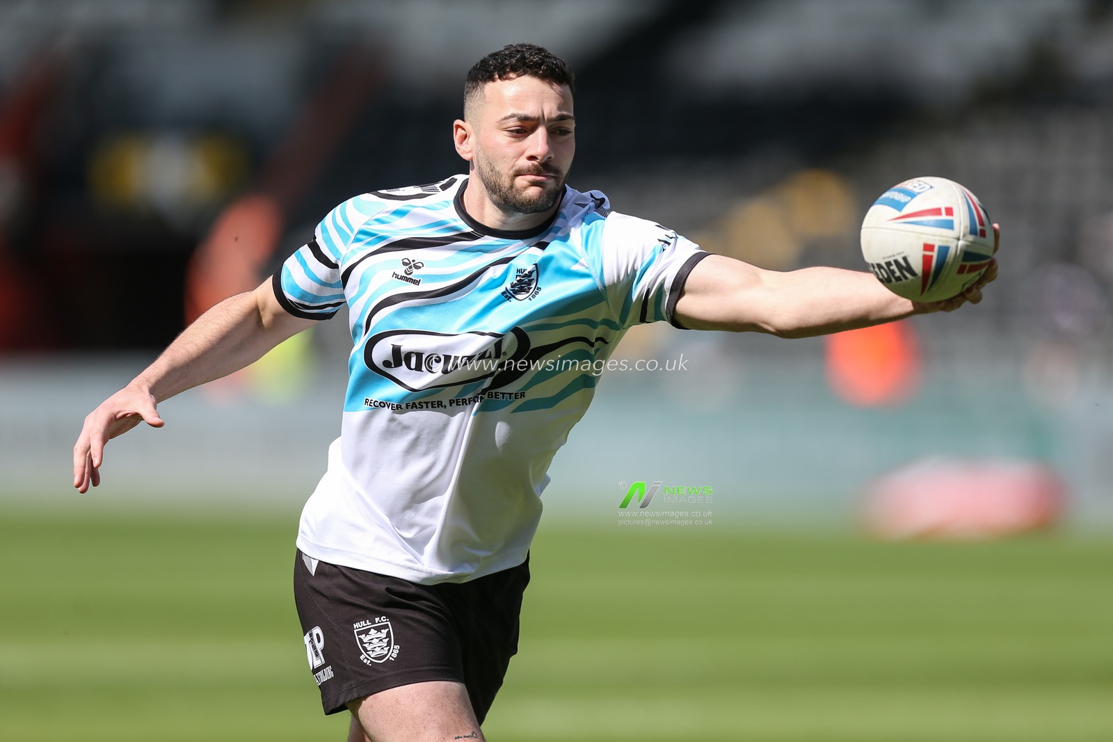 Jake Connor #1 of Hull FC during pre-game warm up