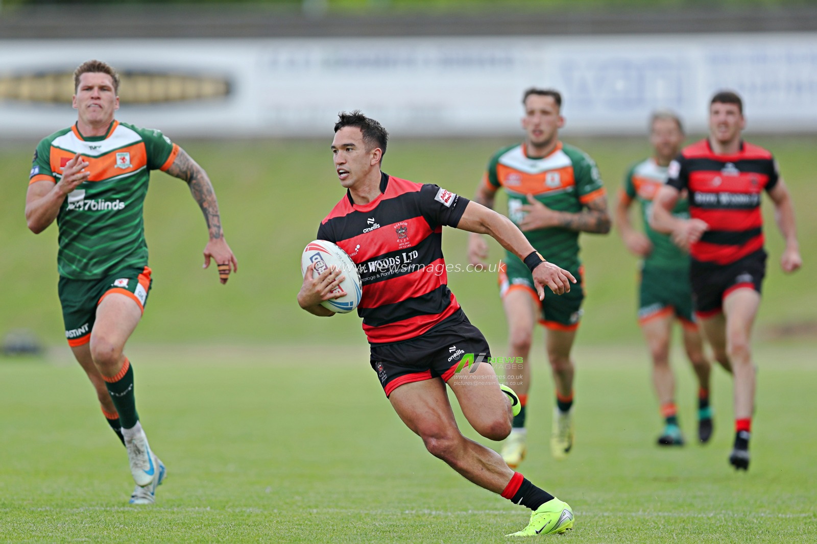 Tee Ritson of Barrow Raiders during the Betfred Championship match Hunslet RLFC vs Barrow Raiders at South Leeds Stadium, Leeds, United Kingdom, 22nd June 2025(Photo by Sam Eaden/News Images)