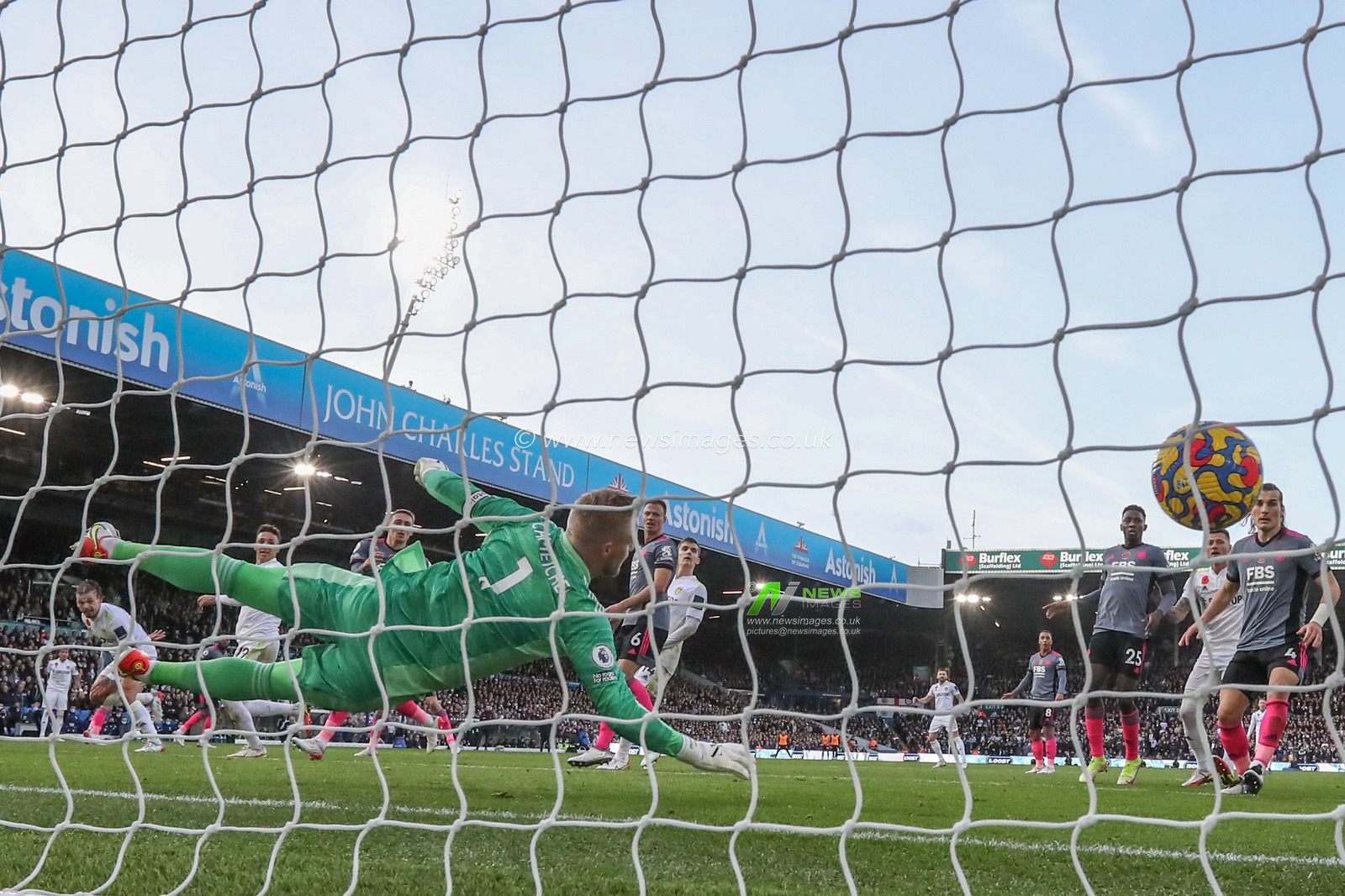 Raphinha #10 of Leeds United scores to make it 1-0