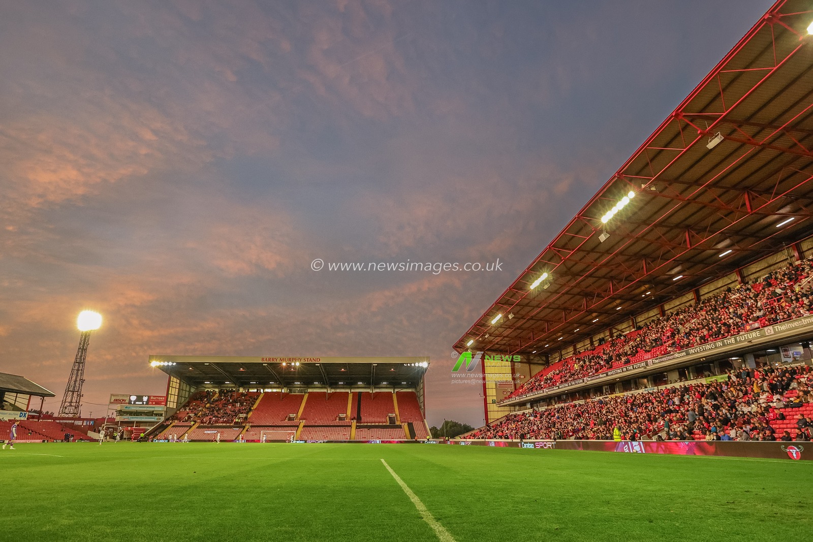 Oakwell under the lights as the second half gets underway during the Carabao Cup match Barnsley vs Tranmere Rovers at Oakwell, Barnsley, United Kingdom, 8th August 2023

(Photo by Mark Cosgrove/News Images)