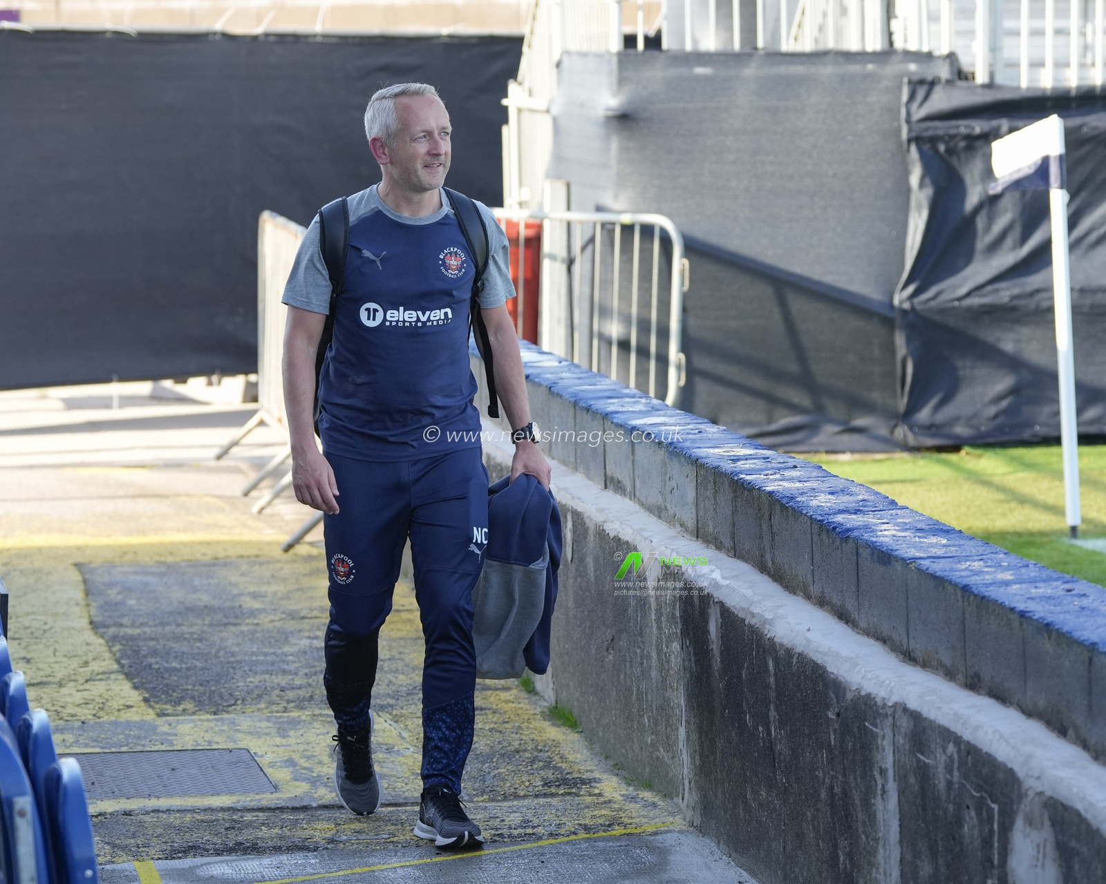 Neil Critchley, Manager of Blackpool arrives at the stadium before before the Papa John's Trophy match Barrow vs Blackpool at the SO Legal Stadium, Barrow-in-Furness, United Kingdom, 5th September 2023

(Photo by Steve Flynn/News Images)