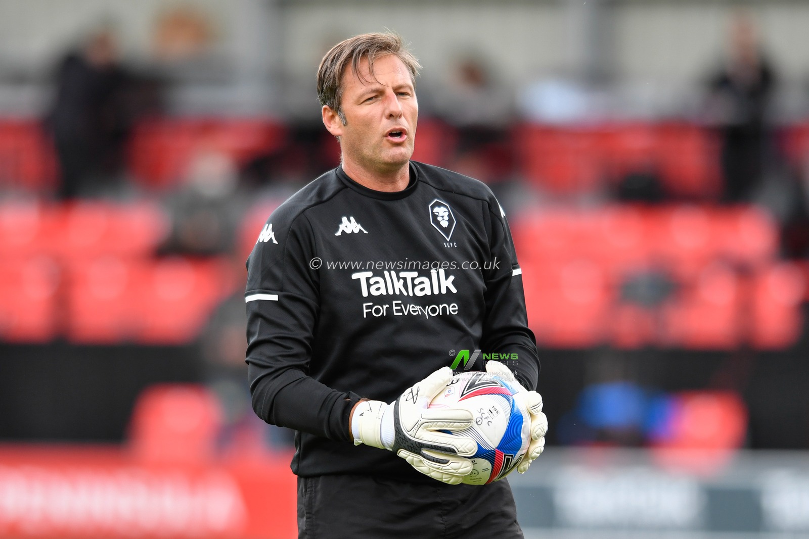 Carlo Nash Salford City Goalkeeper Coach in action