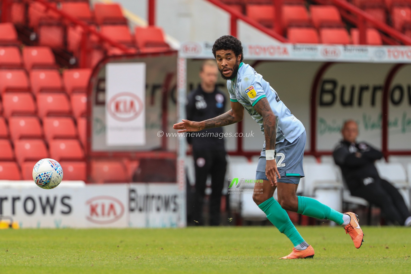 Dominic Samuel (12) of Blackburn Rovers in action during the game