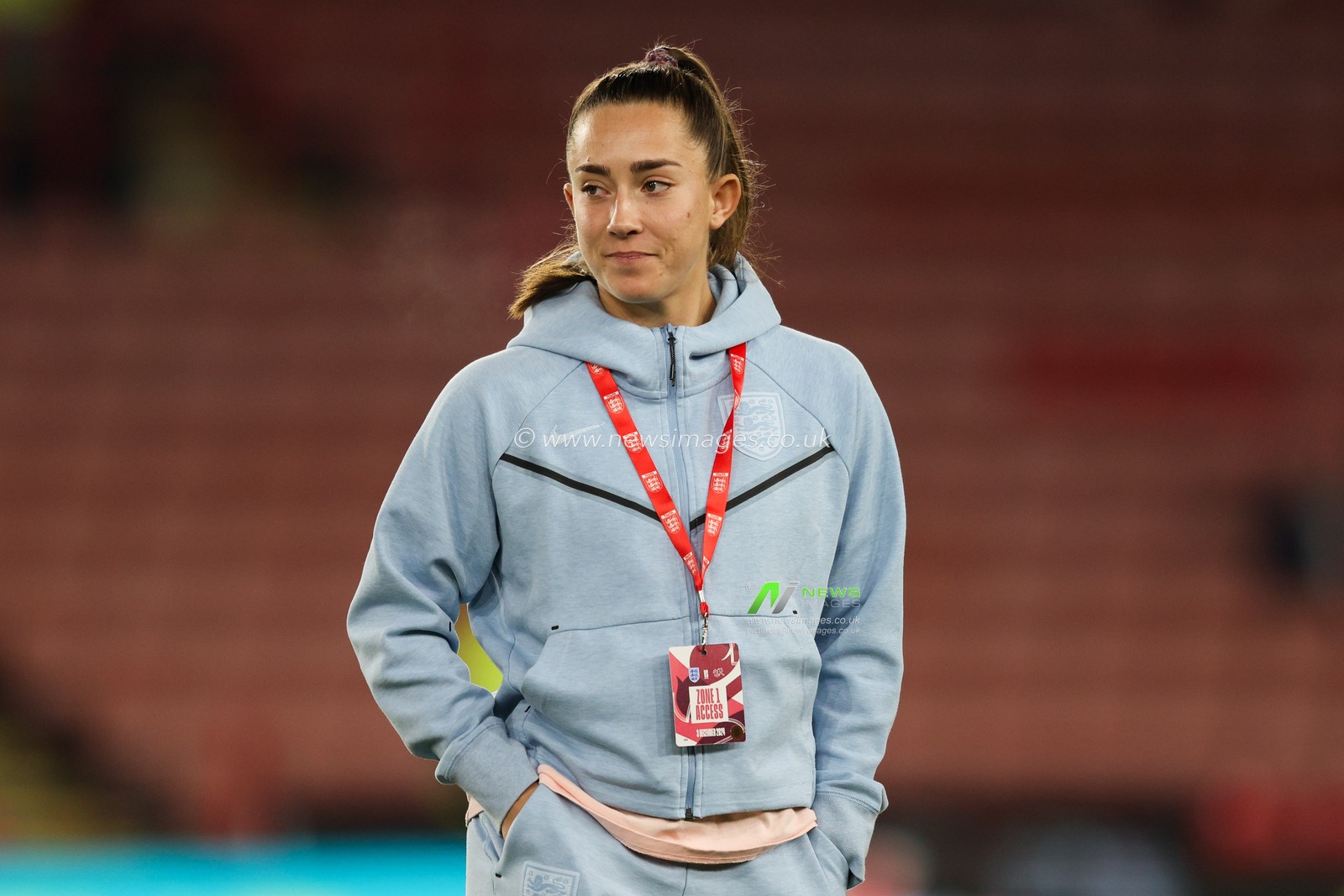 Maya Le Tissier of England prior to the Women's International Friendly match England Women vs Switzerland women at Bramall Lane, Sheffield, United Kingdom, 3rd December 2024

(Photo by Alex Roebuck/News Images)