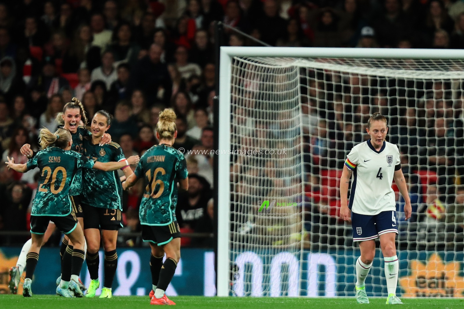 Keira Walsh of England reacts to her side conceding a goal to make it 2-4 during the International Friendly match England Women vs Germany Women at Wembley Stadium, London, United Kingdom, 25th October 2024

(Photo by Izzy Poles/News Images)