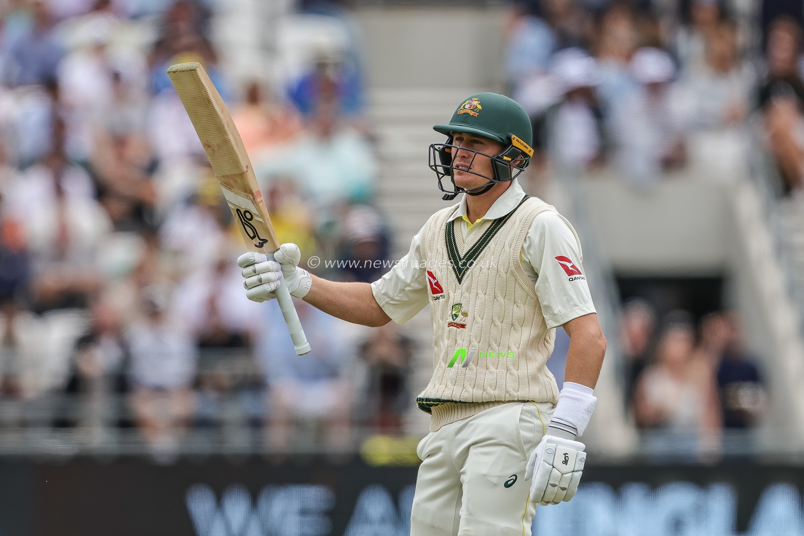 Marnus Labuschagne of Australia leaves the field of play after being caught out by Joe Root of England during the LV= Insurance Ashes Third Test Series Day 1 England v Australia at Headingley Stadium, Leeds, United Kingdom, 6th July 2023

(Photo by Mark Cosgrove/News Images)