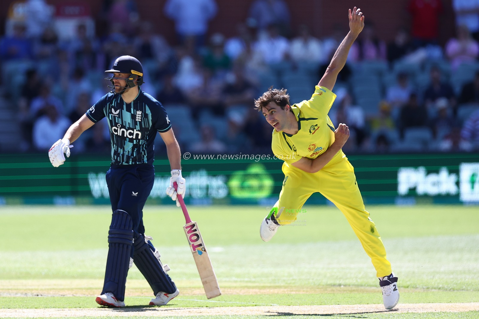 Mitchell Starc of Australia bowls during the Dettol ODI Series match Australia vs England at Adelaide Oval, Adelaide, Australia, 17th November 2022

(Photo by Patrick Hoelscher/News Images)