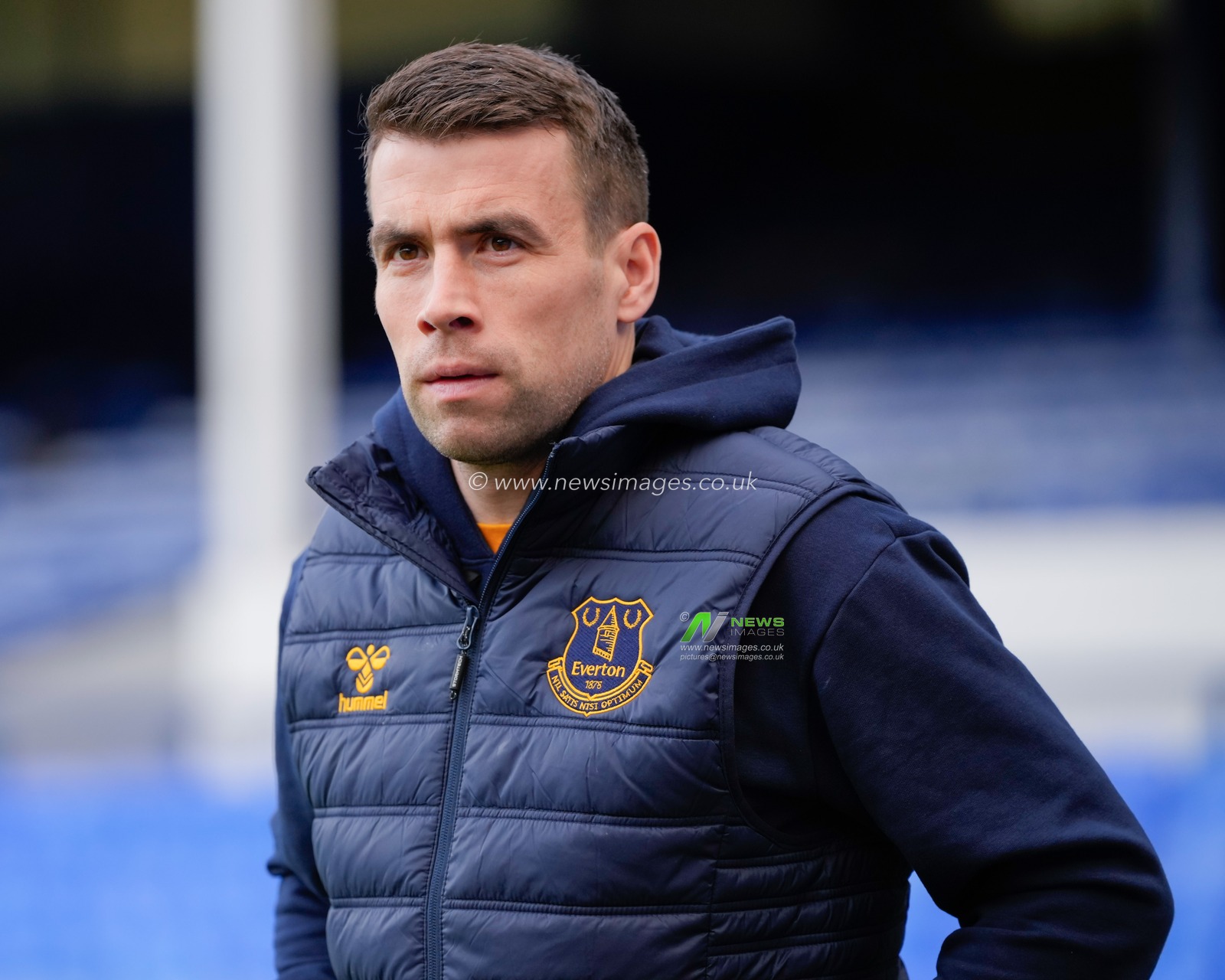 SÃ©amus Coleman of Everton arrives ahead of the match, during the Emirates FA Cup Fourth Round match Everton vs Luton Town at Goodison Park, Liverpool, United Kingdom, 27th January 2024

(Photo by Steve Flynn/News Images)