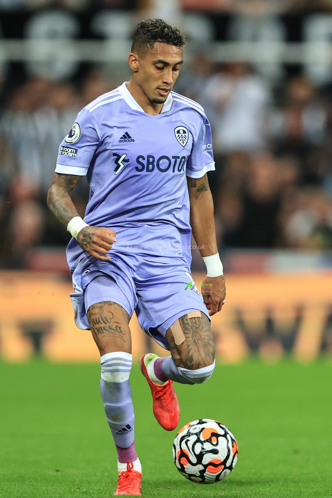 Raphinha #10 of Leeds United in action during the game