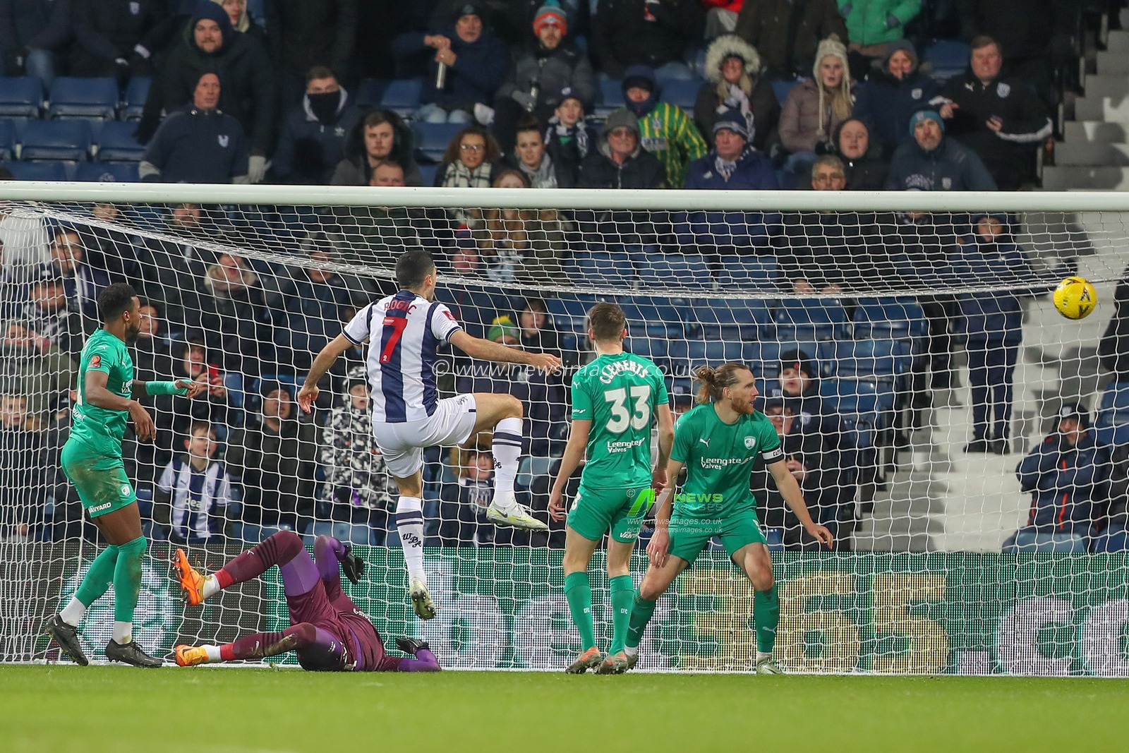 Tomas RogiÄ‡ #7 of West Bromwich Albion scores a goal to make it 2-0 during the Emirates FA Cup Third Round Replay match West Bromwich Albion vs Chesterfield at The Hawthorns, West Bromwich, United Kingdom, 17th January 2023

(Photo by Gareth Evans/News Images)