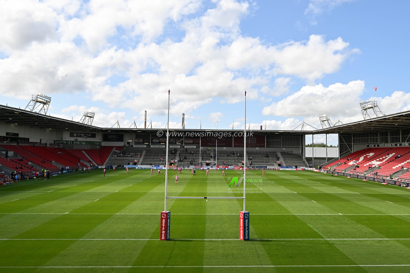 A general view of the Totally Wicked Stadium ahead of the Betfred Super League Round 23 match St Helens vs Hull KR at Totally Wicked Stadium, St Helens, United Kingdom, 24th August 2024

(Photo by Cody Froggatt/News Images)