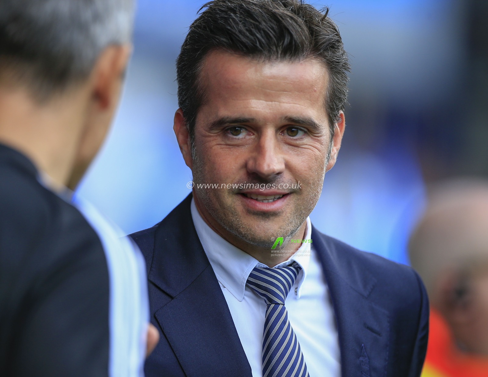 17th August 2019, Goodison Park, Liverpool, England ; Premier League Football, Everton vs Watford : Everton manager Marco Silva arrives for the game

Credit: Conor Molloy/News Images

English Football League images are subject to DataCo Licence
