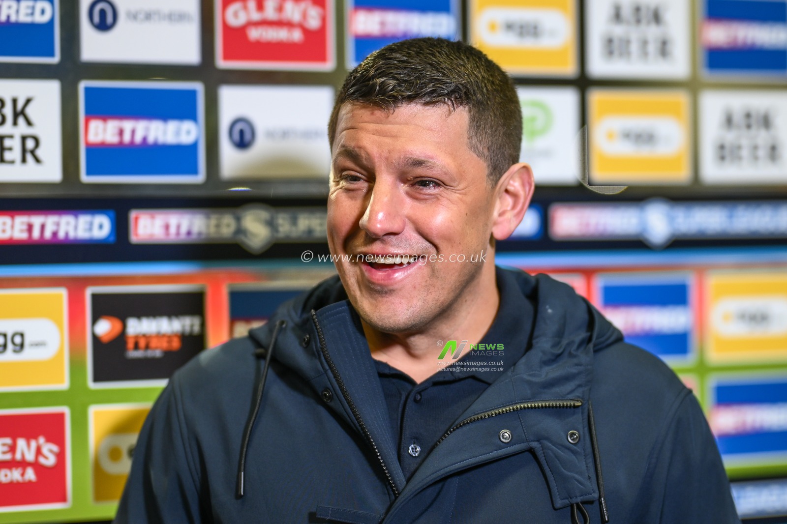 Matt Peet Head Coach of Wigan Warriors during the pre match interview ahead of the Betfred Super League Round 1 match Wigan Warriors vs Leigh Leopards at The Brick Community Stadium, Wigan, United Kingdom, 13th February 2025

(Photo by Craig Thomas/News Images)