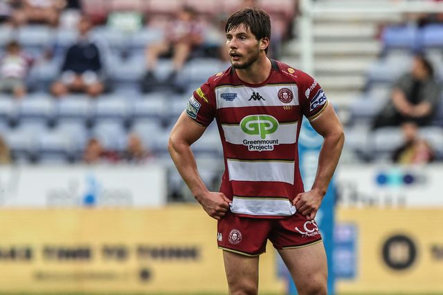 Ethan Havard of Wigan Warriors during the Betfred Super League round 20 match Wigan Warriors vs Catalans Dragons at The Brick Community Stadium, Wigan, United Kingdom, 25th July 2025

(Photo by Alfie Cosgrove/News Images)