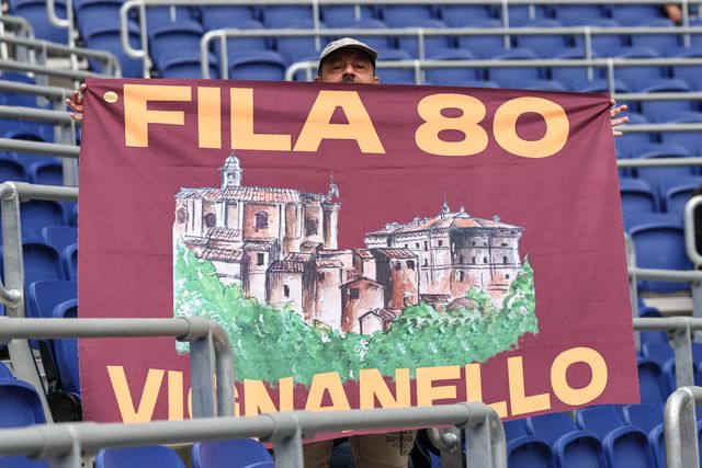 Roma fans during the Pre-season friendly match Everton vs A.S. Roma at Hill Dickinson Stadium, Liverpool, United Kingdom, 9th August 2025

(Photo by Mark Cosgrove/News Images)
