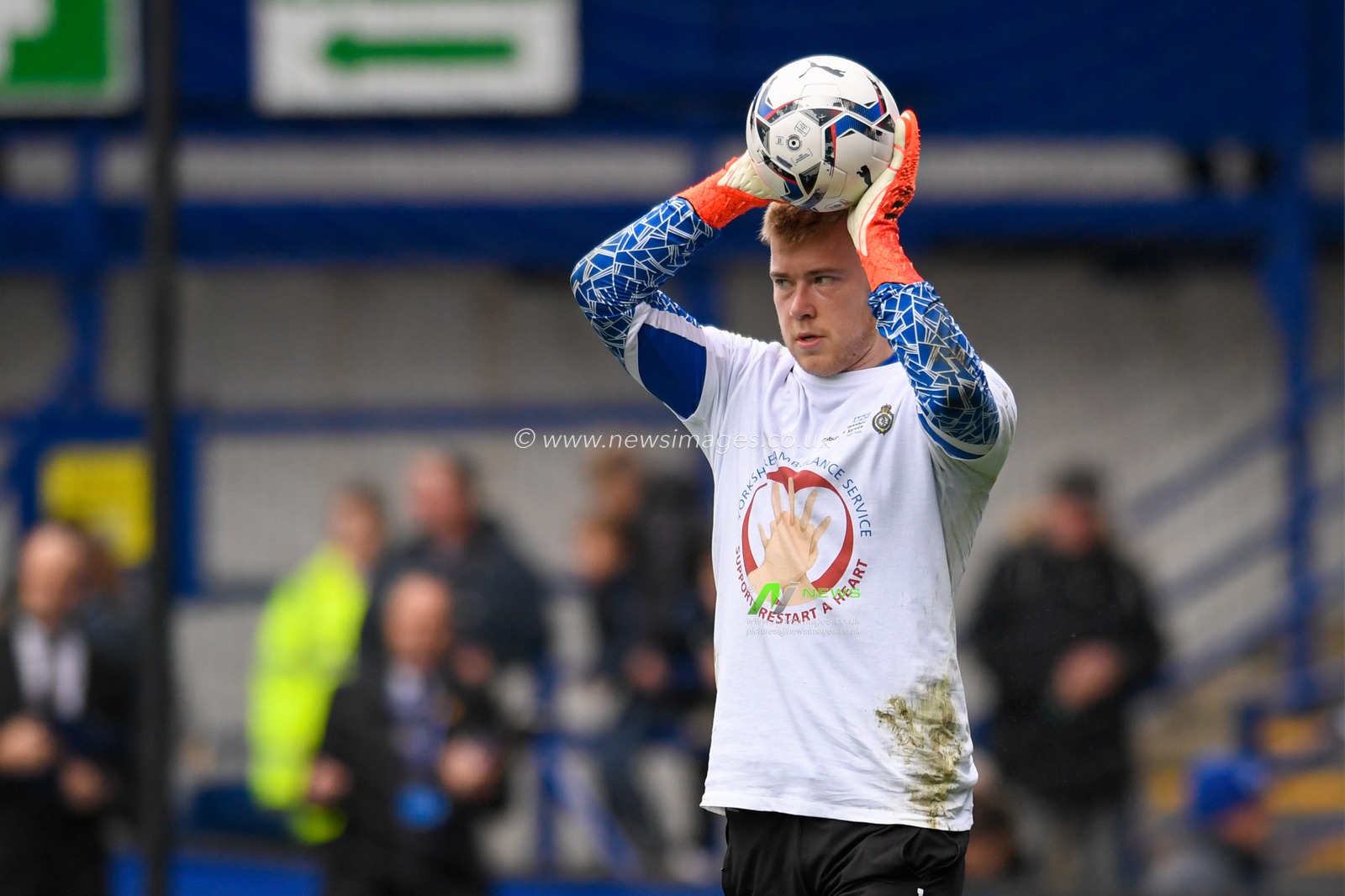 Bailey Peacock-Farrell #1 of Sheffield Wednesday warming up before the game