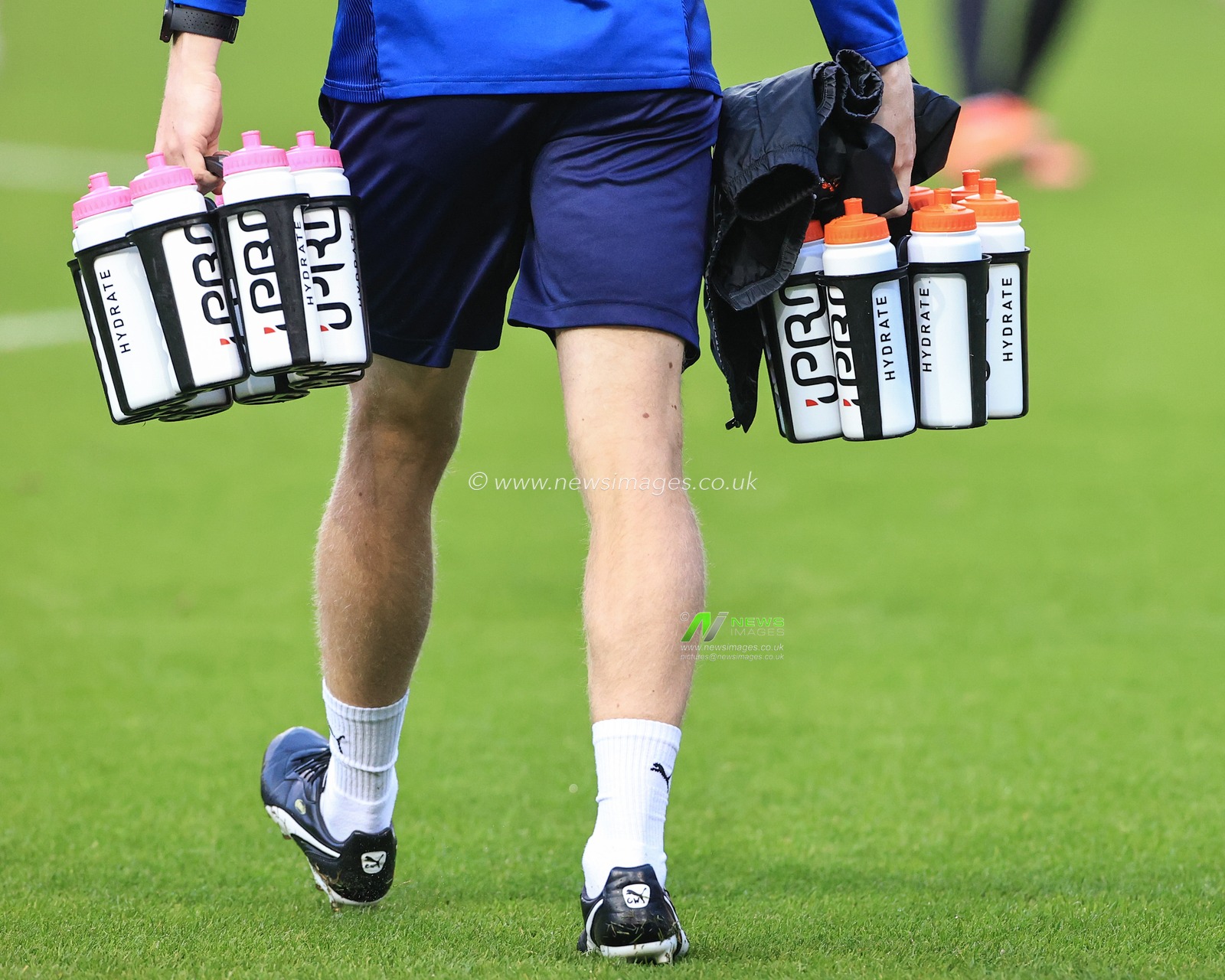 IPro drinks during the pre-game warmup