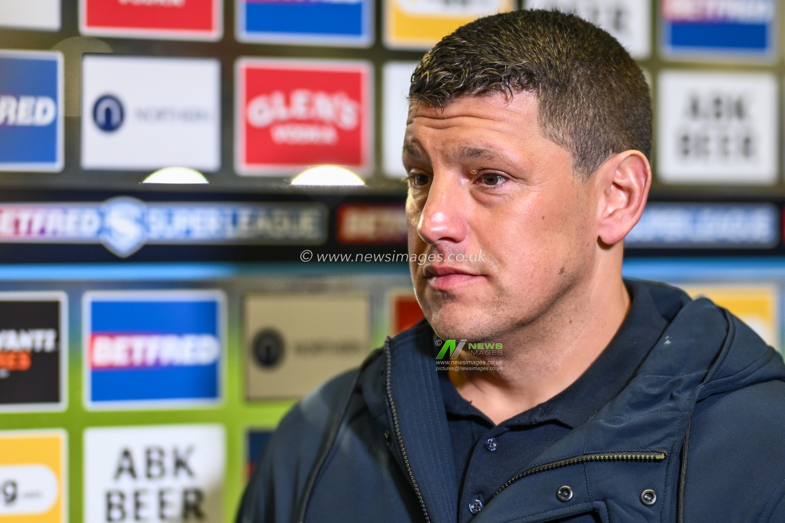 Matt Peet Head Coach of Wigan Warriors during the pre match interview ahead of the Betfred Super League Round 1 match Wigan Warriors vs Leigh Leopards at The Brick Community Stadium, Wigan, United Kingdom, 13th February 2025

(Photo by Craig Thomas/News Images)