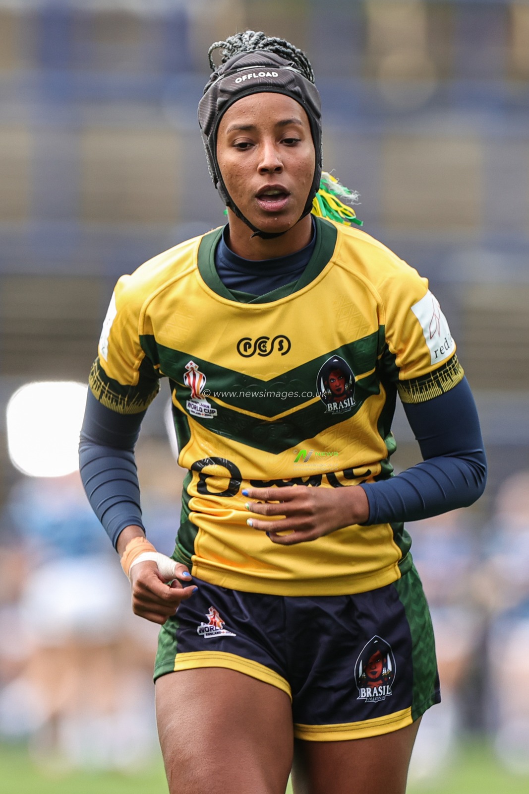 Franciele Barros of Brazil during the Women's Rugby League World Cup 2021 match England Women vs Brazil Women at Headingley Stadium, Leeds, United Kingdom, 1st November 2022

(Photo by Mark Cosgrove/News Images)