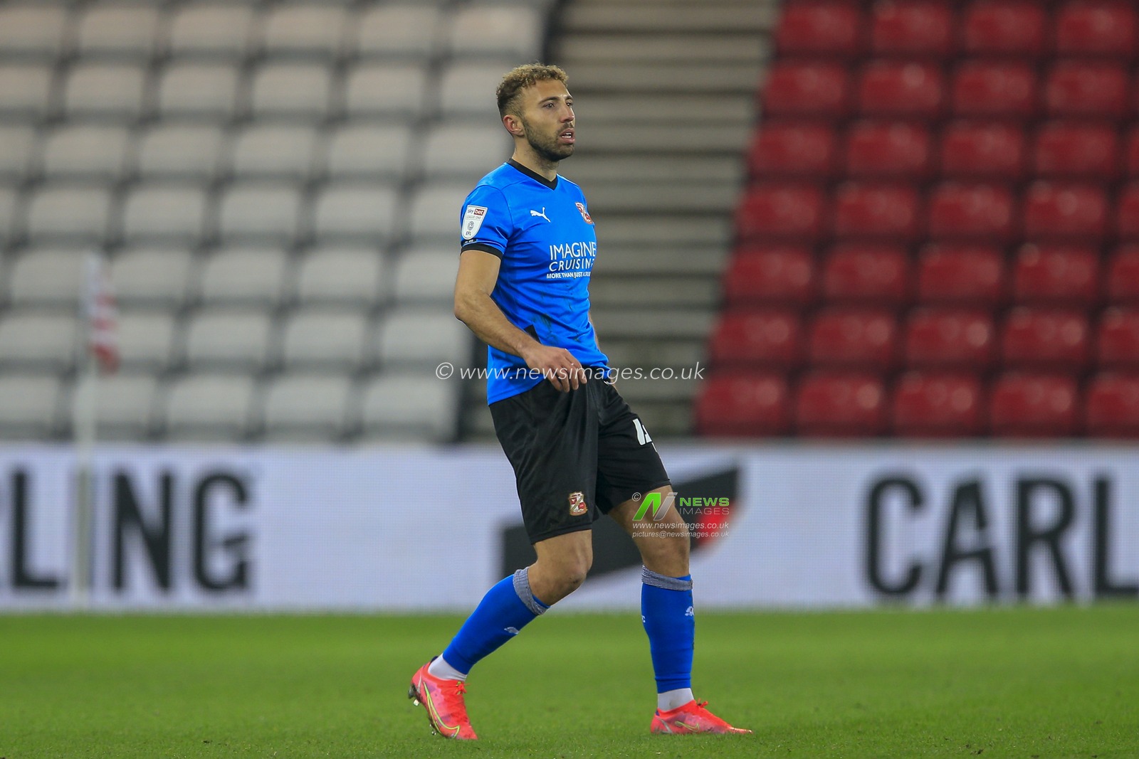 Hallam Hope #45 of Swindon Town during the game