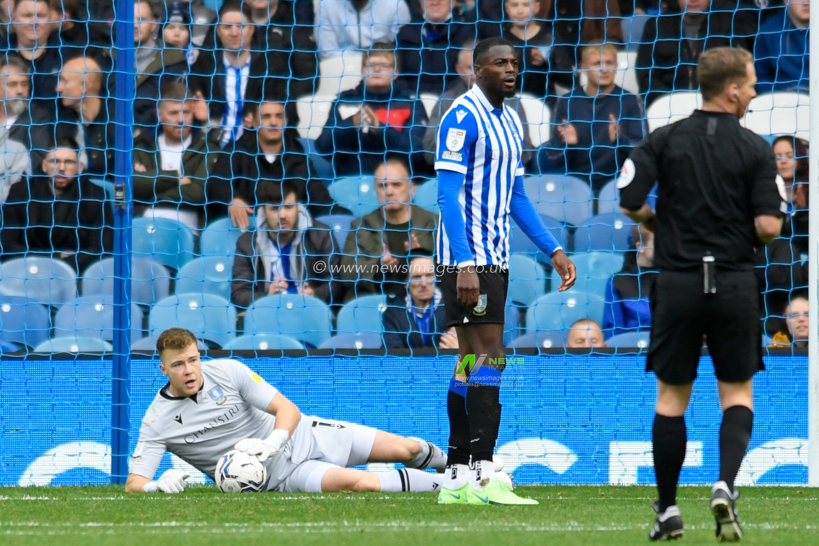 Bailey Peacock-Farrell #1 of Sheffield Wednesday makes a save