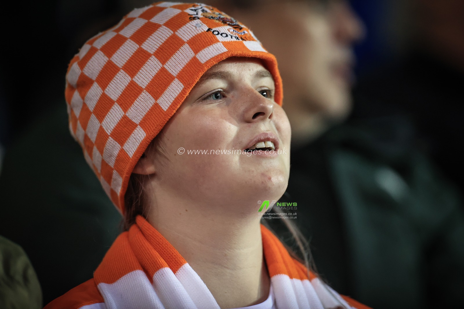 Blackpool fans watching the game