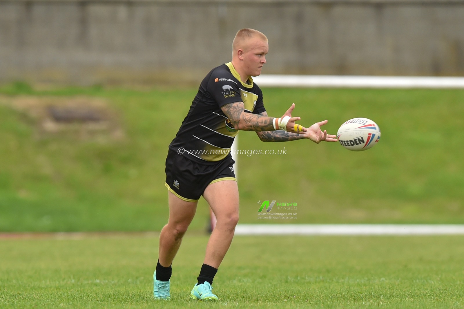 Brad Billsborough of North Wales Crusaders in action during the game