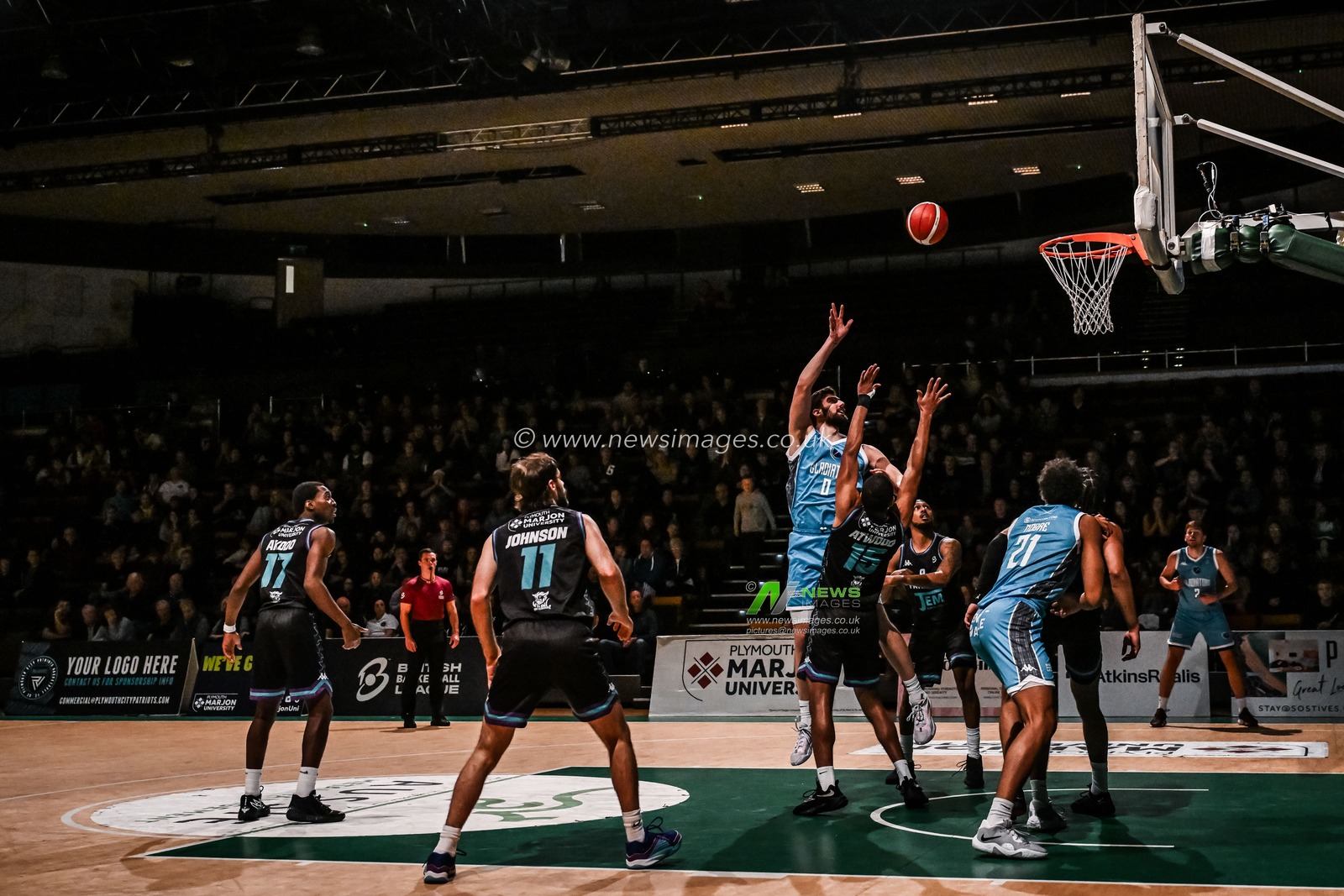 Trent Buttrick #0 of Caledonia Gladiators shoots the ball during the British Basketball Championship match Plymouth City Patriots vs Caledonia Gladiators at Plymouth Pavilions, Plymouth, United Kingdom, 3rd November 2023

(Photo by Craig Thomas/News Images)