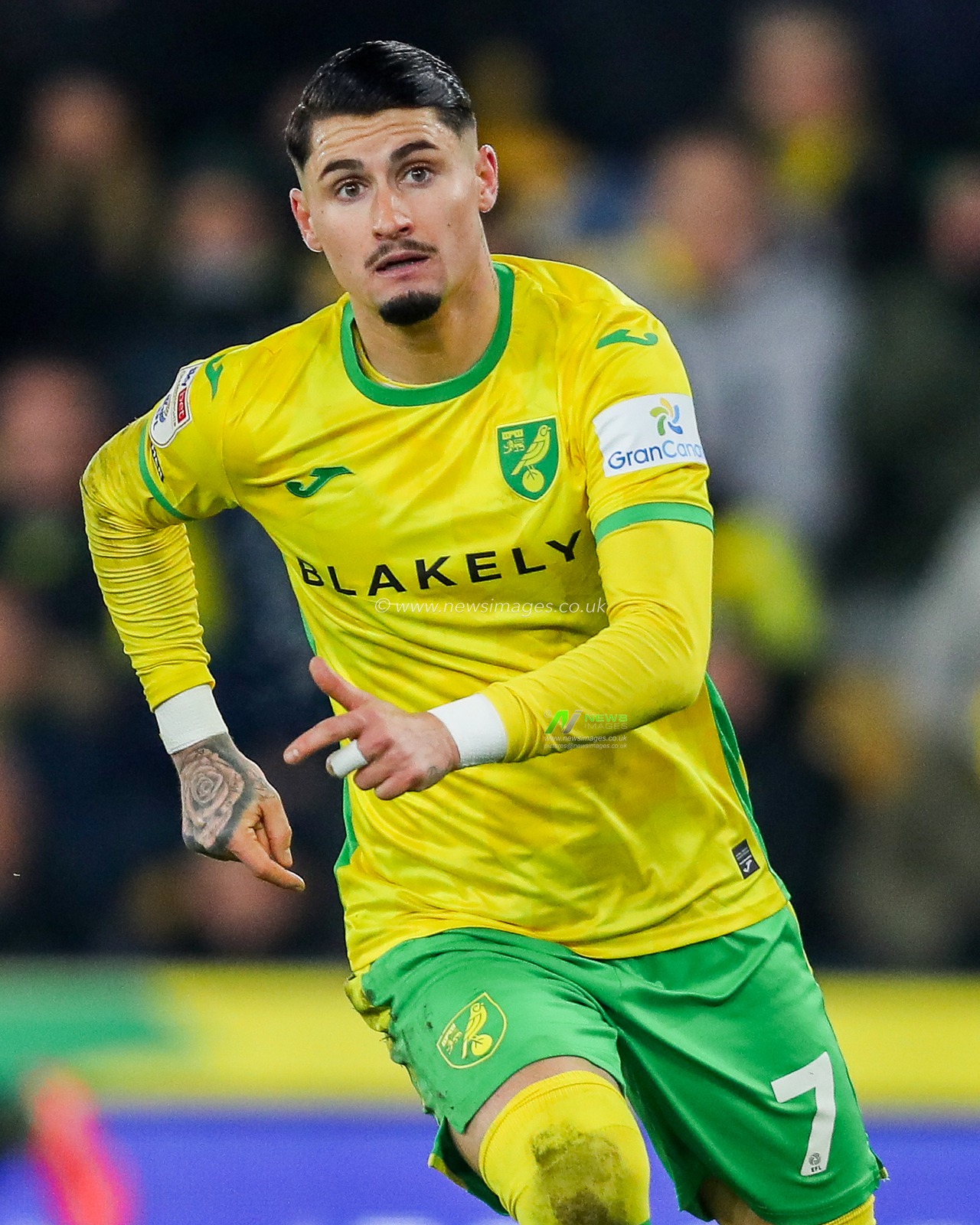 Borja Sainz of Norwich City in action during the Sky Bet Championship match Norwich City vs Plymouth Argyle at Carrow Road, Norwich, United Kingdom, 26th November 2024

(Photo by Izzy Poles/News Images)