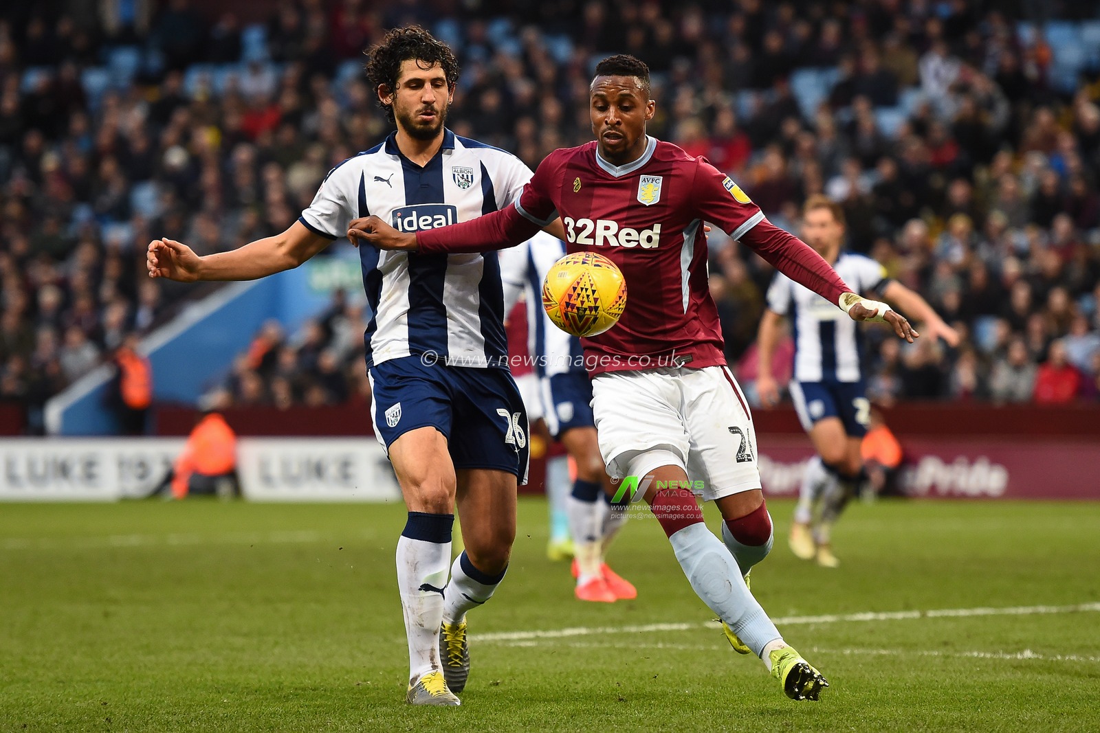 16th February 2019, Villa Park, Birmingham, England ; Sky Bet Championship, Aston Villa vs West Bromwich Albion : Jonathan Kodjia (26) of Aston Villa 

Credit: Jon Hobley/News Images

English Football League images are subject to DataCo Licence