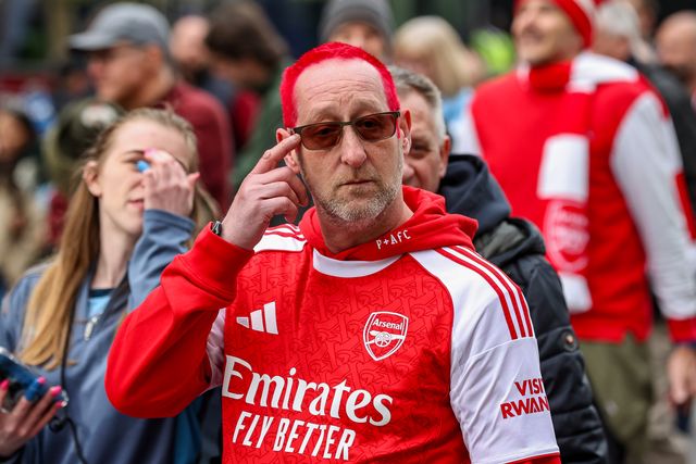 Arsenal fans during the Carabao Cup Final match Arsenal vs Manchester City at Emirates, London, United Kingdom on 22 March 2026

(Photo by Alfie Cosgrove/News Images)