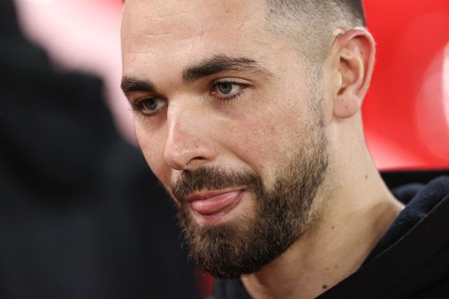 Adam Phillips of Barnsley inspects the pitch prior to kick off for the Emirates FA Cup Third Round match Liverpool vs Barnsley at Anfield, Liverpool, United Kingdom, 12th January 2026

(Photo by Alfie Cosgrove/News Images)