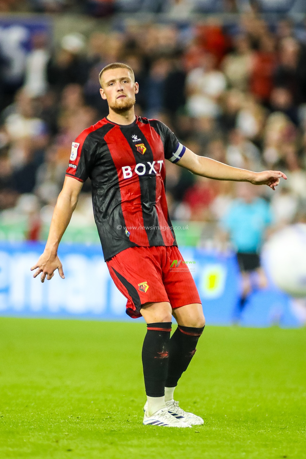Mattie Pollock of Watford during the Sky Bet Championship match Swansea City vs Watford at Swansea.com Stadium, Swansea, United Kingdom on 01 September 2026

(Photo by Andrew Lewis/News Images)