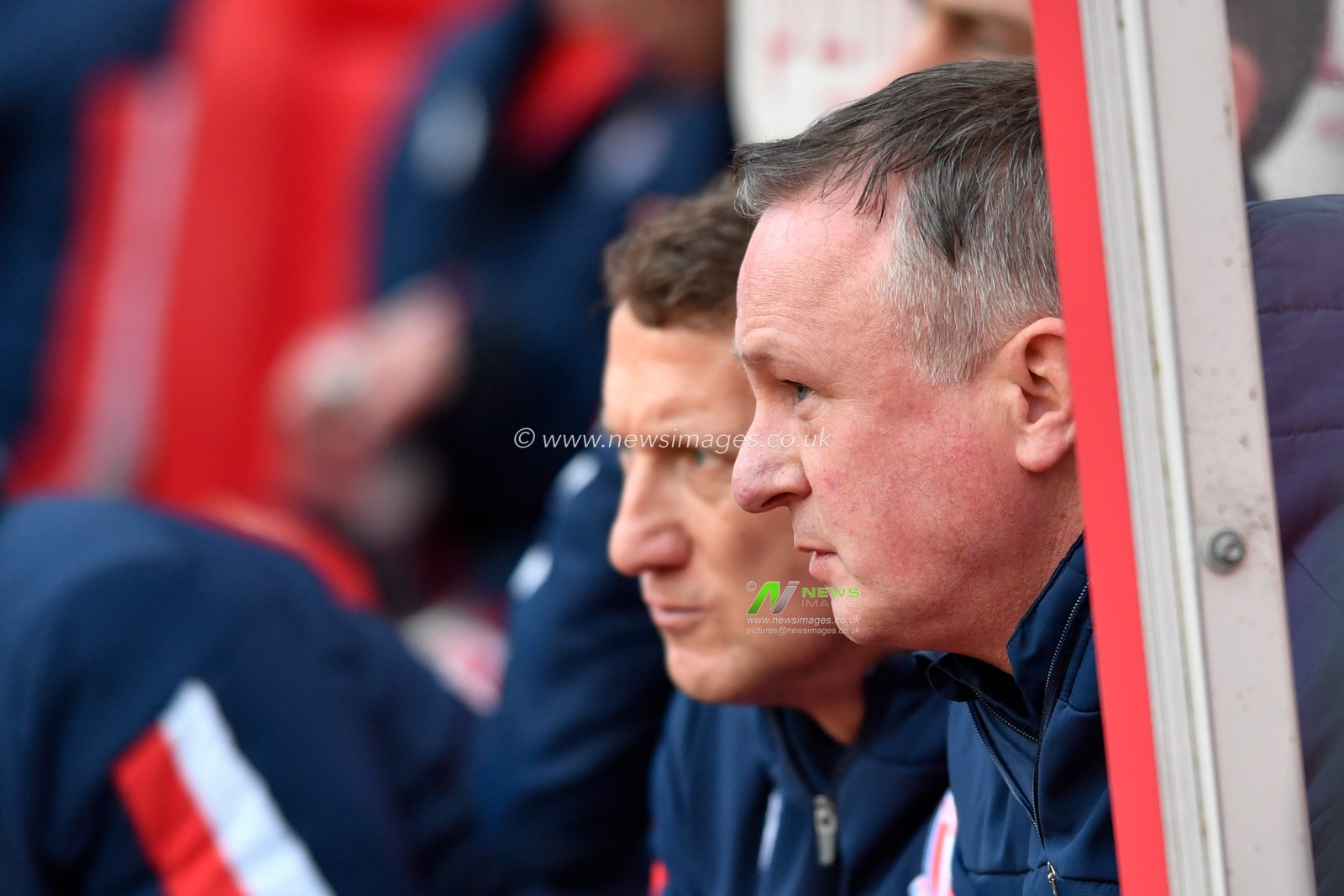 25th January 2020, Bet365 Stadium, Stoke-on-Trent, England; Sky Bet Championship, Stoke City v Swansea City : Stoke City Manager, Michael O'Neill in the dug out