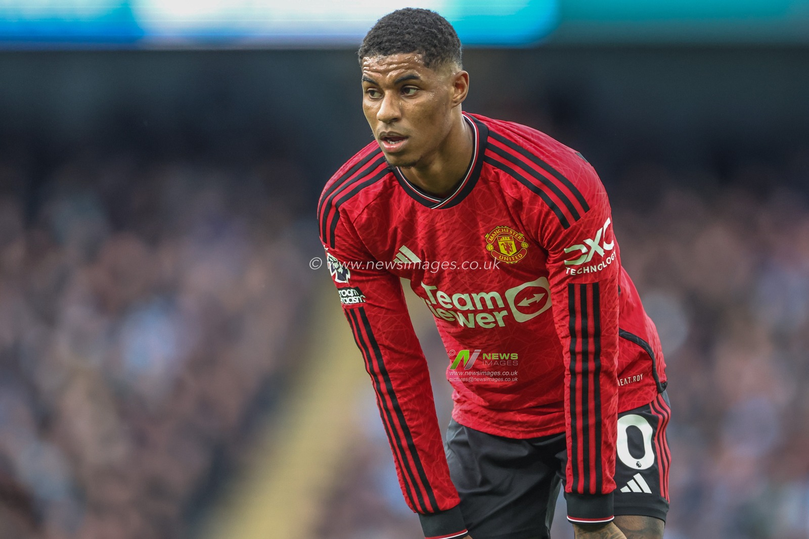 Marcus Rashford of Manchester United during the Premier League match Manchester City vs Manchester United at Etihad Stadium, Manchester, United Kingdom, 3rd March 2024

(Photo by Mark Cosgrove/News Images)