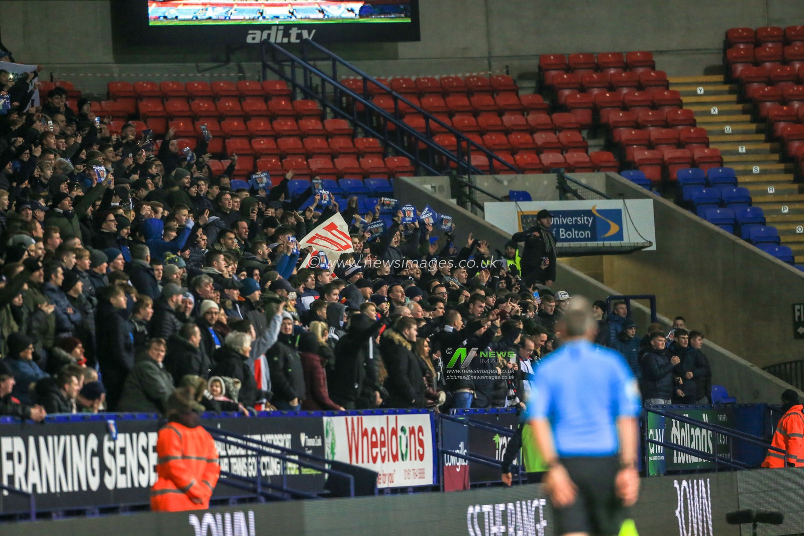 21st January 2019, University of Bolton Stadium, Bolton, England; Sky Bet Championship, Bolton Wonders vs West Bromwich Albion ; Bolton fans protest as kickoff 


Credit: Mark Cosgrove/News Images

English Football League images are subject to DataCo Licence