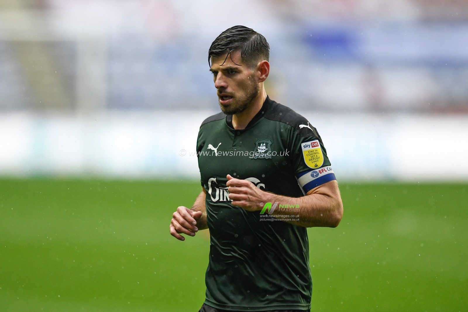 Joe Edwards (8) of Plymouth Argyle in action during the game