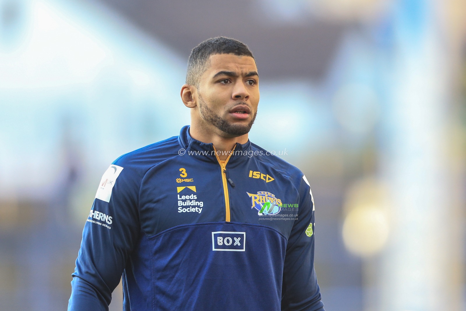 20th January 2019, Emerald Headingley Stadium, Leeds, England; Betfred Super League warm up and Kallum Watkins testimonial, Leeds Rhinos vs Castleford Tigers ; Kallum Watkins (3) of Leeds Rhinos  warming up for his testimonial

Credit: Mark Cosgrove/News Images