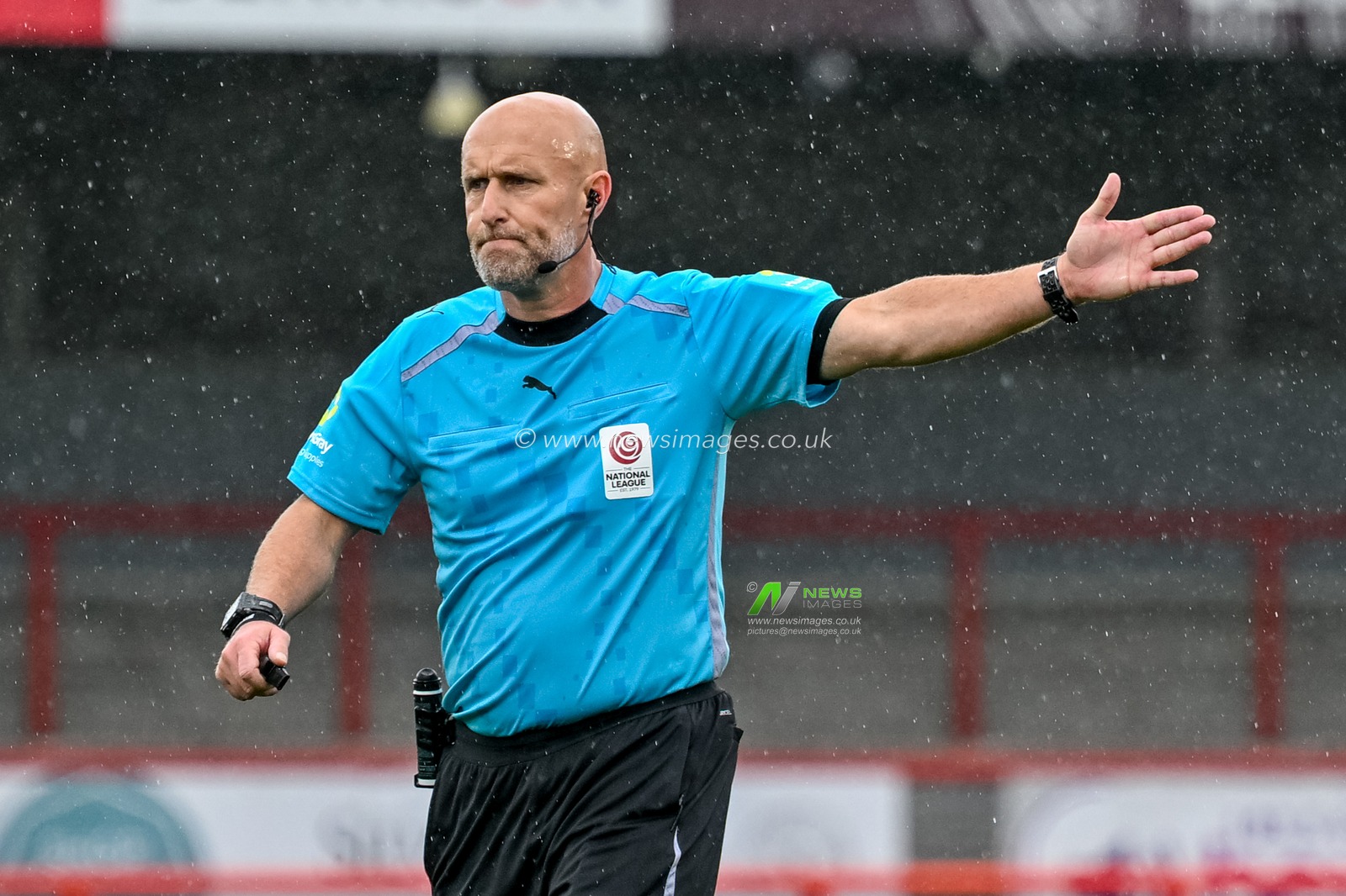 Referee Paul Cooper during the Enterprise National League match Morecambe vs Wealdstone  at Mazuma Stadium, Morecambe, United Kingdom, 20th September 2025

(Photo by Adam Gee/News Images)