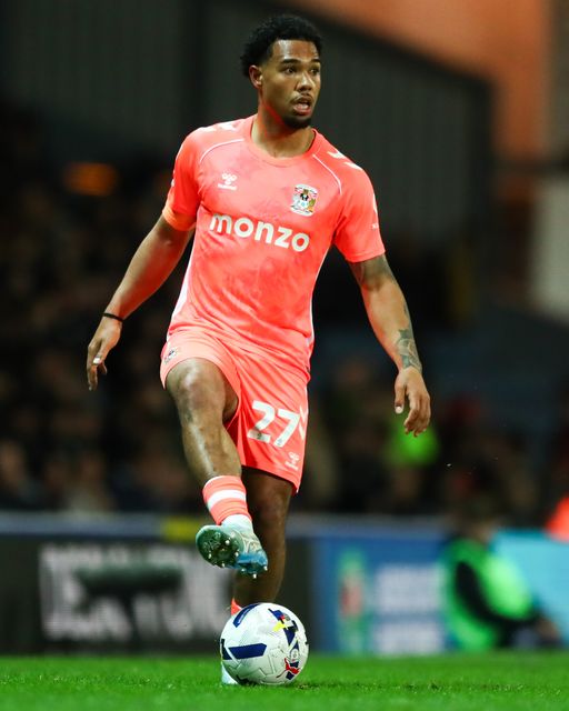 Milan van Ewijk of Coventry City with ball at his feet during the Sky Bet Championship match Blackburn Rovers vs Coventry City at Ewood Park, Blackburn, United Kingdom on 17 April 2026

(Photo by Jorge Horsted/News Images)
