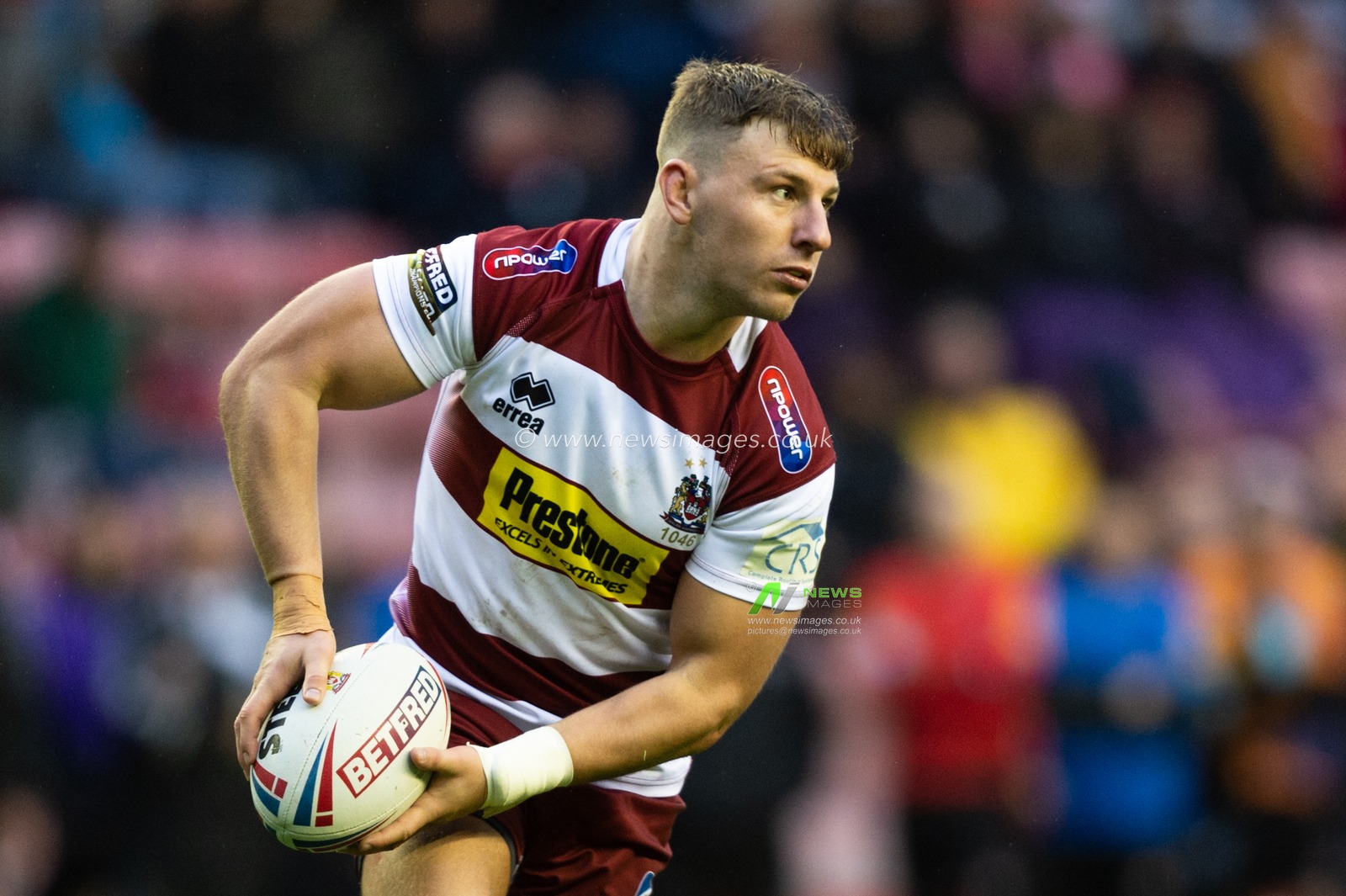 27th April 2019 , DW Stadium, Wigan, England;  Betfred Super League, Round 13, Wigan Warriors vs Castleford Tigers ; George Williams of Wigan Warriors 

Credit: Richard Long/News Images