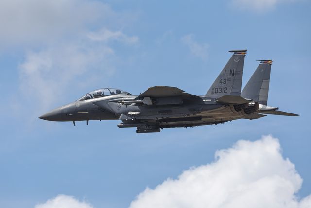 United States Air Force McDonnell Douglas, F-15 Eagle land at RAF Lakenheath, Lakenheath, United Kingdom, 26th June 2025

(Photo by Mark Cosgrove/News Images)