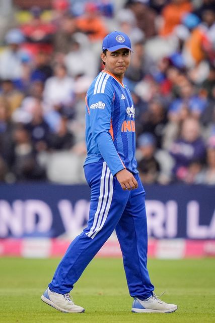 Vaibhav Sooryavanshi of India during the Second Vitality T20 International match England vs India at Old Trafford, Manchester, United Kingdom on 04 July 2026

(Photo by Maynard Manyowa/News Images)