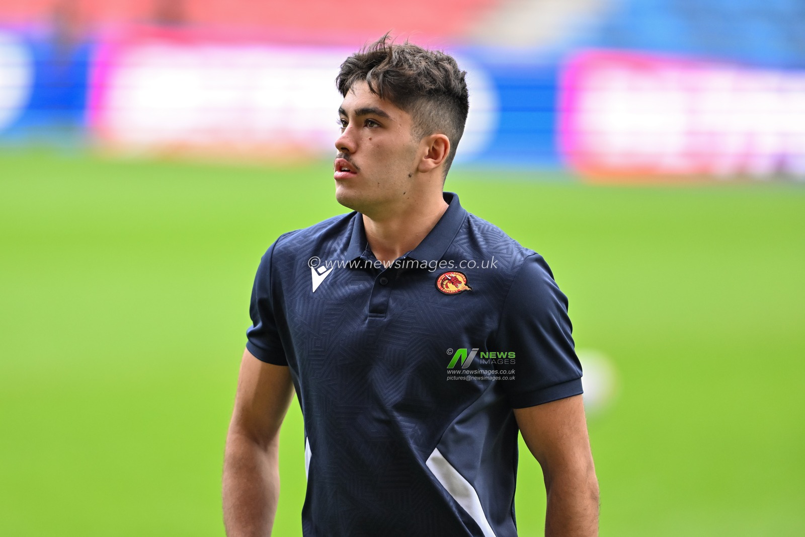 Guillermo Aispuro-Bichet of Catalan Dragons inspects the pitch ahead of the Betfred Super League Round 25 match Salford Red Devils vs Catalans Dragons at Salford Community Stadium, Eccles, United Kingdom, 7th September 2024

(Photo by Cody Froggatt/News Images)